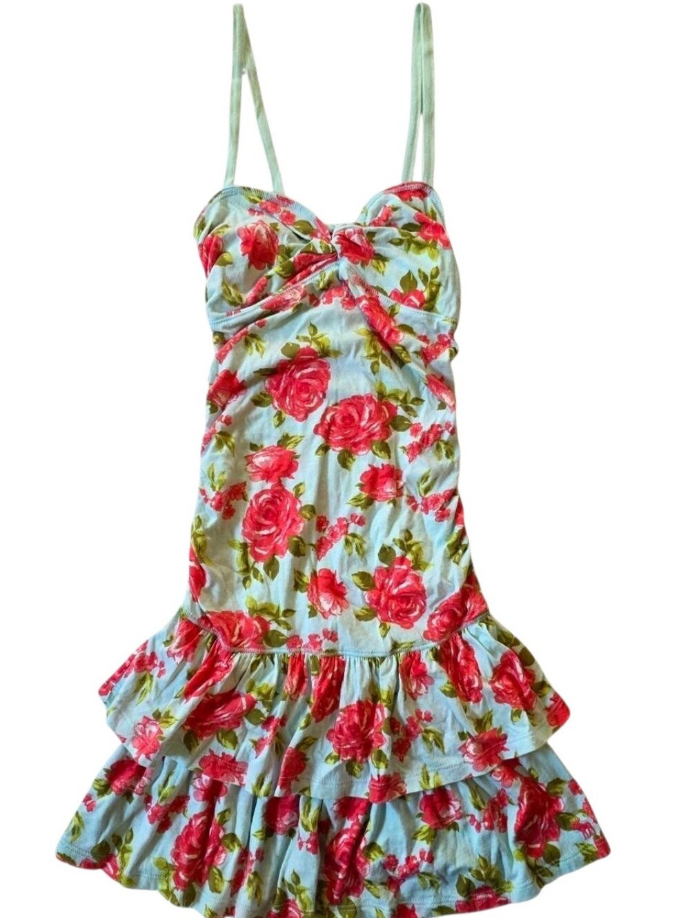 Abercrombie vintage blue floral babydoll dress